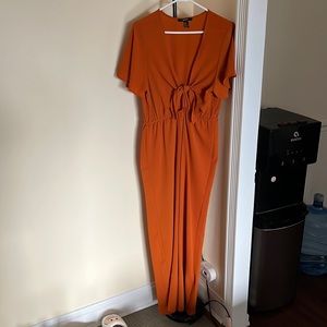 Forever 21 orange jumpsuit